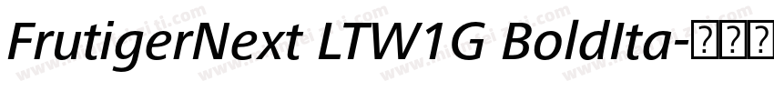FrutigerNext LTW1G BoldIta字体转换